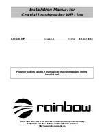 Предварительный просмотр 7 страницы Rac Rainbow WP Series Installation Manual