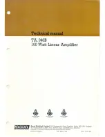 Предварительный просмотр 1 страницы Racal Acoustics TA.940B Technical Manual