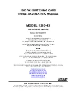 Preview for 1 page of Racal Instruments 1260-43 User Manual