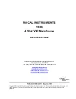 Предварительный просмотр 1 страницы Racal Instruments 1266 Manual