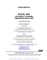 Preview for 2 page of Racal Instruments 5601 User Manual