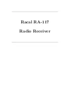 Preview for 1 page of Racal Instruments RA-117 User Manual