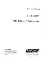 Preview for 1 page of Racal Instruments TRA 7928 Technical Manual