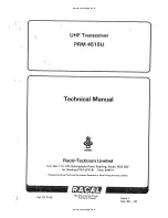 Racal-Tacticom PRM 4515U Technical Manual preview