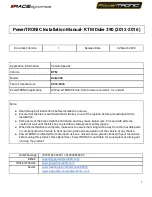 Race Dynamics PowerTRONIC Installation Manual preview