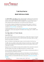 Preview for 1 page of Race Result Track Box Passive Quick Reference Manual