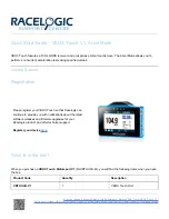 Racelogic VBOX Touch V1 Quick Start Manual предпросмотр