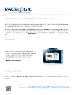 Racelogic VBOX Touch Quick Start Manual preview