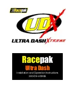 Racepak Ultra Dash Xtreme Installation And Operation Instructions Manual preview