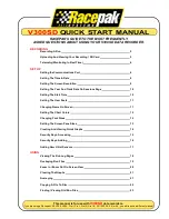 Racepak V300SD Quick Start Manual preview