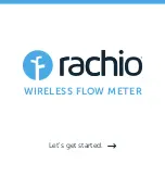 Rachio Wireless Flow Meter User Manual предпросмотр