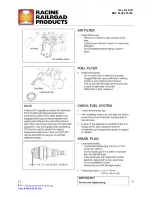 Предварительный просмотр 13 страницы Racine Railroad Products 910168 Operating And Maintenance Manual