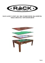 Rack Pool Tables T401G Manual preview