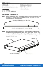 Preview for 2 page of Rack Solutions 2URAIL-R7 Installation Instructions