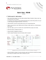 Preview for 1 page of RACOM ECONOMY RE400 Quick Start