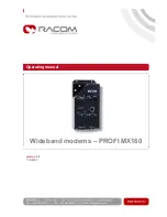 RACOM PROFI MX160 Operating Manual preview