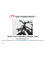 Preview for 1 page of Rad Power Bikes Front Rack Owner'S Manual