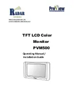 Radar Electronics Preco Electronics PVM500 Operating & Installation Manual preview