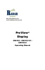 Preview for 1 page of Radar Electronics PreView CD6102 Operating Manual