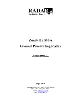 Radar Systems Zond-12e User Manual preview