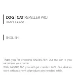 Preview for 2 page of Radarcan DOG CAT REPELLER PRO R-304 User Manual