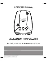 Preview for 1 page of RadarHAWK RadarHAWK Traveller II Operation Manual