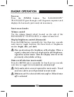 Preview for 12 page of RadarHAWK RadarHAWK Traveller II Operation Manual