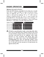 Preview for 13 page of RadarHAWK RadarHAWK Traveller II Operation Manual