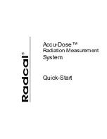 Radcal Accu-Dose User Manual preview