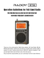 Raddy RF760 Operation Manuallines preview