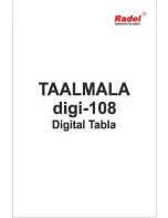 Preview for 1 page of Radel TAALMALA digi-108 Manual