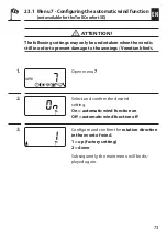 Preview for 73 page of RADEMACHER 3650 00 12 Instruction Manual For The Electrical Connection And For Commissioning