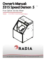 Radia 5315 Speed Demon 5 Owner'S Manual preview