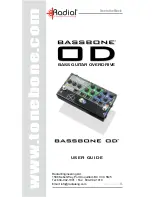 Preview for 1 page of Radial Engineering BASSBONE OD User Manual