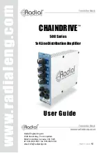 Preview for 1 page of Radial Engineering CHAINDRIVE 500 Series User Manual