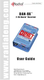 Radial Engineering DAN-RX Dante User Manual preview