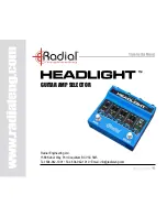 Radial Engineering HEADLIGHT Manual preview