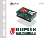 Radial Engineering JDI Duplex User Manual preview