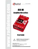 Preview for 1 page of Radial Engineering JDX 48 User Manual