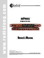 Preview for 1 page of Radial Engineering mPress Owner'S Manual