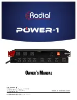 Radial Engineering POWER-1 Owner'S Manual preview