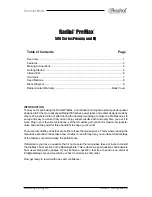 Preview for 3 page of Radial Engineering PreMax 500 Series User Manual