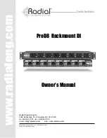 Preview for 1 page of Radial Engineering ProD8 Owner'S Manual