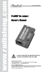 Radial Engineering ProRMP Owner'S Manual preview