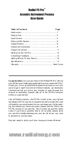 Preview for 2 page of Radial Engineering PZ-Pre User Manual