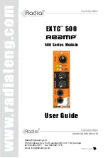 Preview for 1 page of Radial Engineering Reamp EXTC 500 Series User Manual