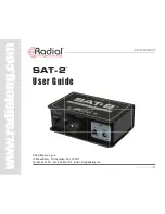 Radial Engineering SAT-2 User Manual preview