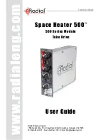 Предварительный просмотр 1 страницы Radial Engineering Space Heater 500 User Manual