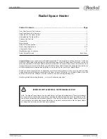 Preview for 3 page of Radial Engineering space heater User Manual