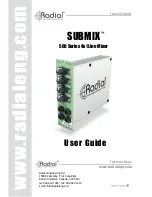 Radial Engineering SUBMIX 500 Series User Manual preview